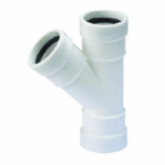 wavin wafix pp manchet t-stuk 45 graden wit