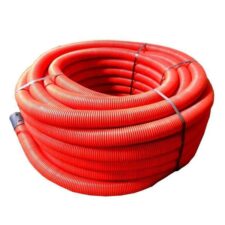 pe kabelbeschermingsbuis mantelbuis rol rood geribbeld