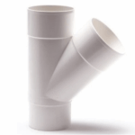 pvc hwa t-stuk 45 graden wit