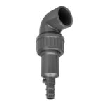 pvc afdruipventiel met knie van de lande