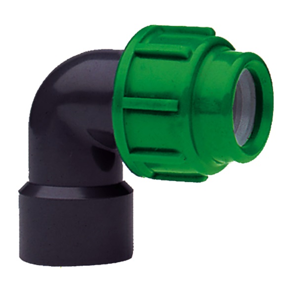 pe - pvc overgangsknie 90 graden van de lande